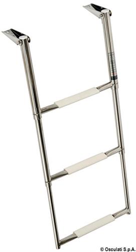 Scaletta inox telescopica larga 3 gradini